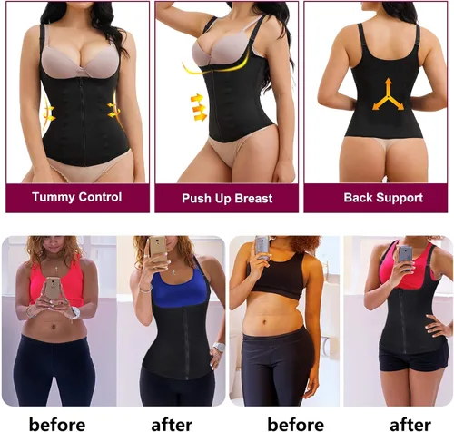 Vista 5 de REYEOGO Entrenador de cintura para mujer, chaleco de control de abdomen posparto, faja deportiva moldeadora de cintura