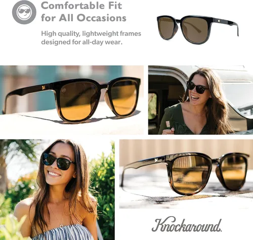 Vista 7 de Knockaround Paso Robles Polarized Square Sunglasses for Men & Women - Trendy Sunglasses - UV400 Protection