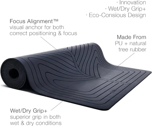 Vista 4 de agoy Pro+ Warrior - Esterilla de yoga antideslizante de alta calidad - Diseño ecológico - Alfombrilla de poliuretano con agarre húmedo y seco +