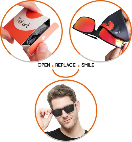 Vista 4 de Lentes de repuesto de rendimiento para Oakley Half Jacket polarizadas grabadas - Paquete económico