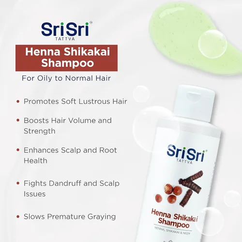 Vista 3 de SRI SRI TATTVA Shikakai - Champú de henna - Limpiador natural del cuero cabelludo ayurvédico para cabello sedoso, acondicionado, grueso y brillante