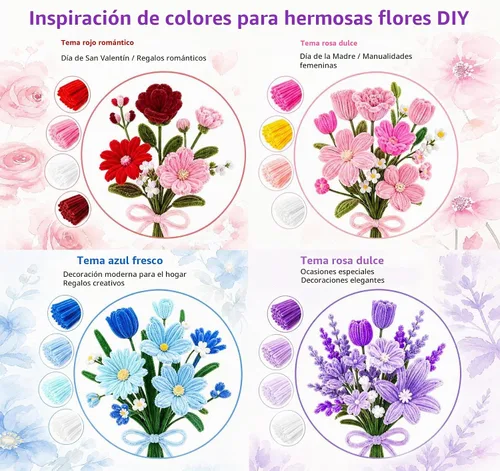 Vista 5 de KARBRING 1000 piezas de limpiapipas, limpiadores de tuberías kit de flores