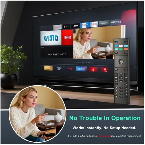 Vista 4 de Luyeper Repuesto para control remoto Vizio Smart TV, control remoto XRT136 para todos los televisores Vizio D, V, M, P, PX, E Series