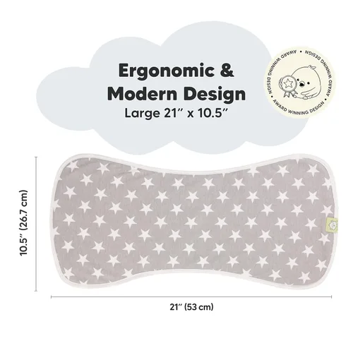 Vista 6 de KeaBabies Cambiador de pañales portátil y paquete de 5 paños para eructos para bebés, niños y niñas, tapete cambiador plegable impermeable