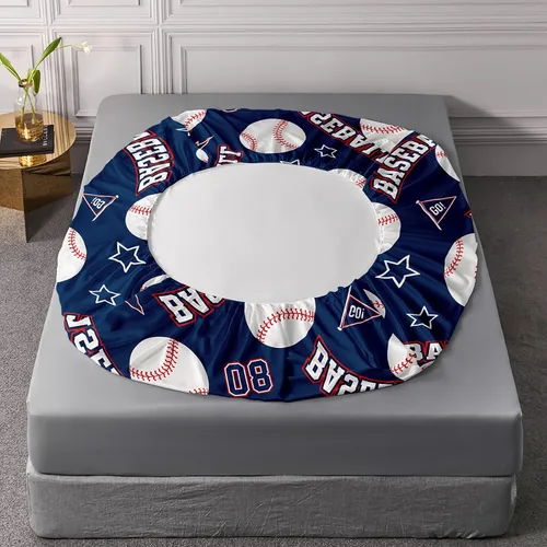 Vista 5 de QOOMO Sábanas de béisbol, sábanas deportivas para niños y adolescentes, bolsillo profundo de 16 pulgadas, juego de 4 piezas, tamaño individual