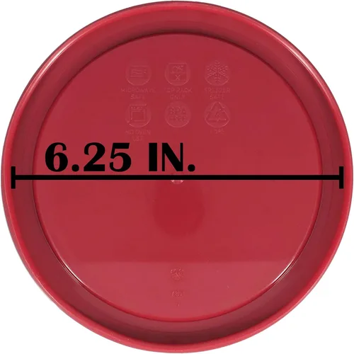 Vista 6 de Pyrex 7201-PC Sangria - Tapa de repuesto de plástico para almacenamiento de alimentos, color rojo oscuro y burdeos, fabricada en los Estados Unidos