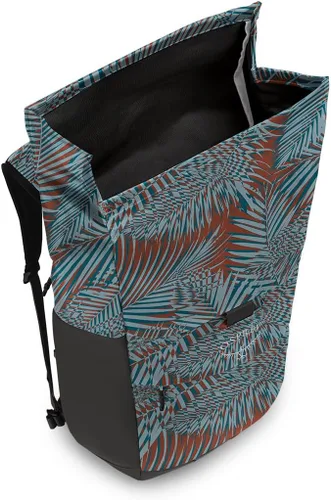 Vista 3 de Osprey Transporter - Mochila para portátil con tapa enrollable, estampado de hojas de palma