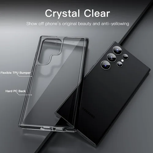 Vista 3 de JETech Funda para Samsung Galaxy S23 Ultra 5G de 6.8 pulgadas, Bumper Protector Antiamarillento a Prueba de Golpes, Funda Protectora para Teléfono
