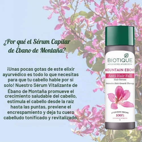 Vista 5 de Biotique Bio Mountain Ebony Vitalizing Serum Para Cabello Intensivo Caído