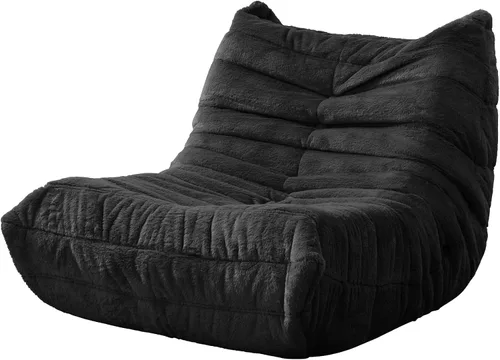 Vista 3 de Hobestluk Puf con espuma viscoelástica, tela de piel sintética ultrasuave, diseño ergonómico, puf pequeño, para sala de estar, dormitorio, sala
