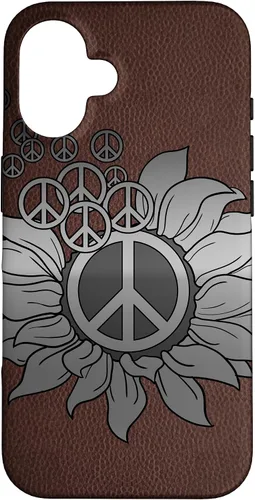 Vista 32 de Sunflower Peace Sign Hippie Hippy Vintage Floral Soul Gift Case for iPhone 17