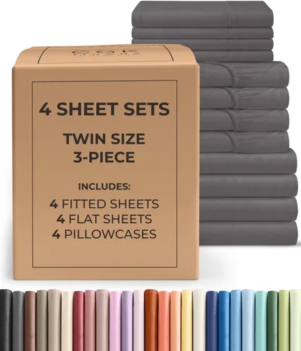 Vista 36 de Pack of 2, Twin Size 3 Piece Sheet Set - Breathable & Cooling - White