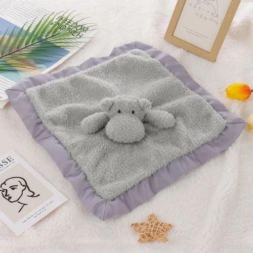 Vista 2 de Apricot Lamb Animales de peluche Hipopótamo Manta de Seguridad Infantil Guardería Carácter Manta de lujo Snuggler Plush Baby Lovey (Hippo)