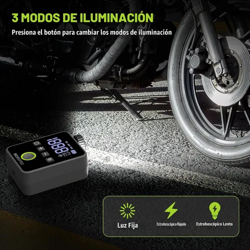 Vista 4 de WORKPRO Mini bomba eléctrica de la bici, inflador portátil del neumático