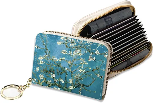 Vista 12 de Soporte para tarjetas de crédito, elegante cartera delgada para mujer con bloqueo RFID, perfecta para negocios y uso diario, mantiene tus