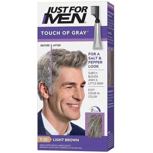 Vista 10 de Just for Men Color de cabello: toque gris, negro-gris. Paquete de 3