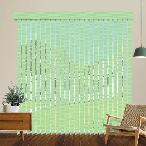 Vista 21 de Persianas verticales opacas sin cordón, persianas de tela con listones de 3.5 pulgadas, persianas verticales con protección UV, tamaño súper grande