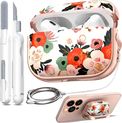 Vista 41 de RFUNGUANGO AirPods Pro Funda Transparente TPU Suave Transparente Blanco