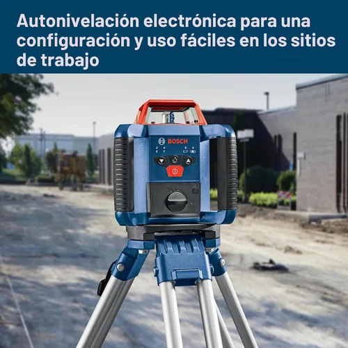 Vista 9 de BOSCH GRL2000-40HK REVOLVE Kit de láser rotativo horizontal autonivelante, incluye trípode, varilla de grado, receptor láser, 2 baterías D, 2