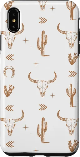 Vista 10 de Funda rústica elegante con diseño de calavera de toro sureño para iPhone 16