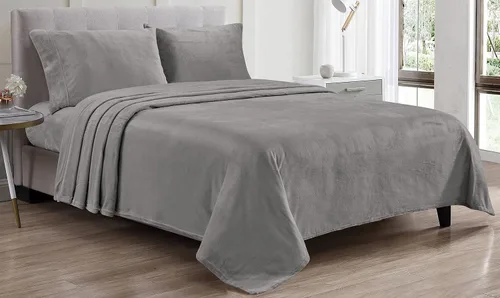 Vista 8 de Luxury Elegance - Juego de sábanas de microfelpa de terciopelo extra suave, tamaño individual, 2 piezas, color negro