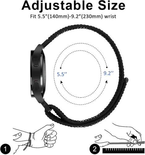 Vista 11 de Correa de repuesto para Garmin Vivoactive 4 Watch Bands/Garmin Forerunner 255/265/Forerunner 935/945, correas deportivas de nailon para Garmin Venu