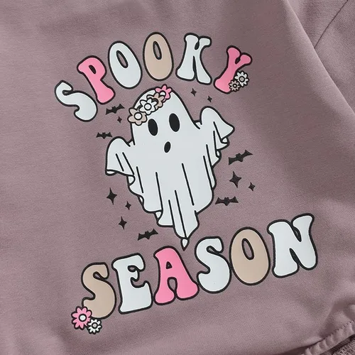 Vista 4 de FYBITBO Traje de Halloween para recién nacido, niña y niño, espeluznante temporada, mameluco con burbujas para otoño, Halloween, ropa de bebé