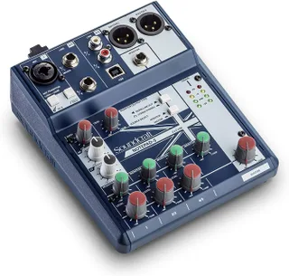 Soundcraft Notepad-5 Consola mezcladora analógica de formato pequeño con E/S USB, mezclador de 5 canales (
