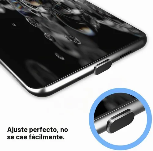 Vista 3 de Enchufe antipolvo USB tipo C, paquete de 2 tapas de puerto de carga USBC con caja de transporte fijador de cable para iPhone 17 Pro Max 16 15 16e