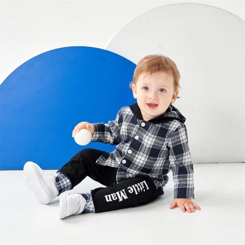 Vista 37 de Conjunto de ropa para bebés y niños pequeños, camisa con capucha y pantalones deportivos para otoño e invierno