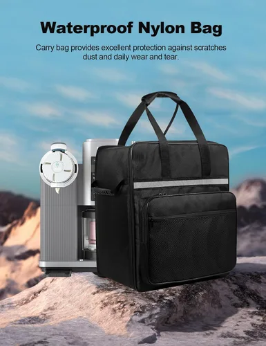 Vista 8 de CREAMi - Bolsa de transporte para máquina de helados, bolsa de viaje resistente al calor, impermeable, tela Oxford, bolsa de almacenamiento