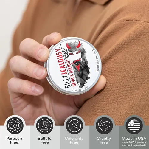 Vista 3 de Billy Jealousy Beard Balm with Light Hold & Low Shine, Everyday Beard Styling Balm Loaded With Coconut, Shea & Sunflower Oils For Smooth & Nourished