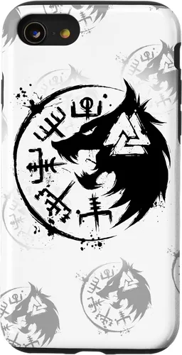 Vista 17 de iPhone 14 Plus Fenrir Wolf Fenris-Wolf - Viking Vegvisir Valknut Case