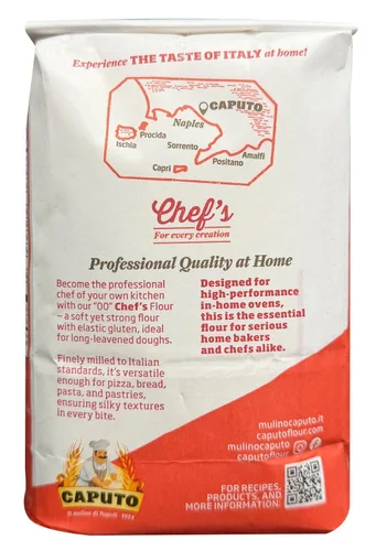 Vista 5 de Harina Antimo Caputo Chefs 2.2 LB (Paquete de 2) - Italian Double Zero 00 - Trigo Suave para Masa de Pizza, Pan y Pasta