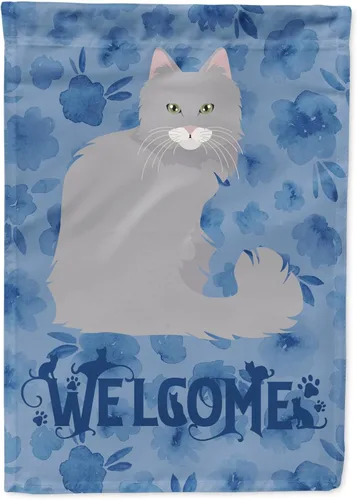 Vista 137 de Caroline's Treasures CK5005GF Bandera de bienvenida de gato abisinio para buzón, bandera decorativa para patio exterior, obras de arte de patio