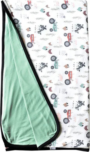 Vista 64 de Copper Pearl Manta de bebé jumbo de 3 capas: edredones suaves para niños y niñas Transpirable, acogedora, manta para niños pequeños Edredón