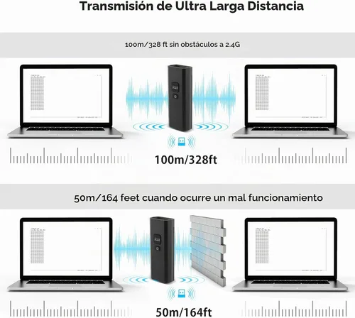 Vista 5 de Escáner de código de barras inalámbrico, mini router automático de código de barras CCD 1D, escáner de código de barras recargable con receptor 2.4G