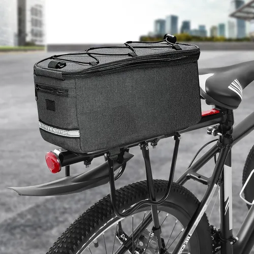 Vista 6 de HANABASS 1 Unidades de soporte de carga para bicicleta, soporte trasero ligero con liberación rápida flexible de montaje guardabarros