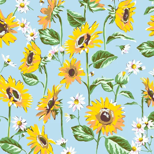 Vista 5 de Vera Bradley Cama de felpa para mascotas para mujer, Cielo de girasol