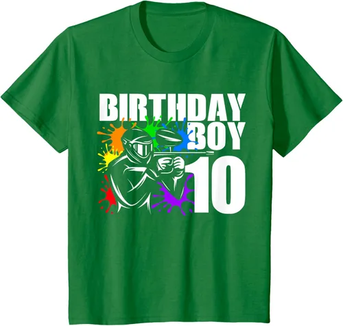 Vista 26 de Camiseta de 10 años de antigüedad, fiesta de cumpleaños para niños, Negro, S