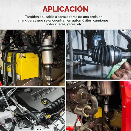 Vista 7 de IWISS PEX - Crimpadora para abrazaderas de acero inoxidable de 3/8 a 1 pulgada. Incluye 20 abrazaderas de 1/2 pulgada y 10 abrazaderas de 3/4