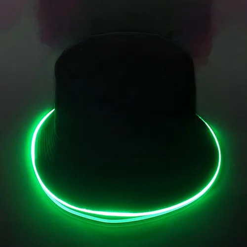 Vista 7 de House Of Rave Sombrero de pescador LED, accesorio de neón y traje de festival, sombrero de pescador iluminado para hombres y mujeres