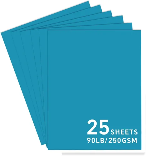 Vista 12 de 25 hojas de papel de cartulina negra, cartulina de 8.5 x 11 para Cricut.