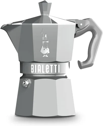 Vista 12 de Bialetti Moka Exclusiva Italiana Roja para 3 Tazas, Fuego Directo (Cafetera, Cafetera de Espresso, Makinetta)
