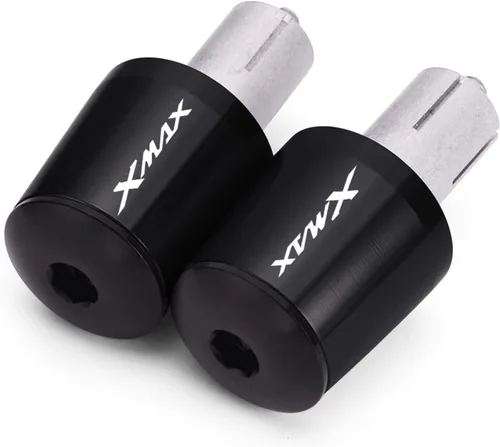 Vista 4 de for Xmax 300 Xmax 400 Xmax 250 Xmax 125 All Year Xmax CNC Motorcycle 7/8" 22MM Handlebar Grips Handle Bar Cap End Plugs (Color : Black)