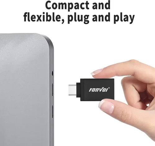 Vista 3 de Adaptador USB C a USB [4 estaciones], USB tipo C macho a USB 3.0 hembra OTG adaptador compatible con MacBook Pro, Chromebook, Pixelbook, Microsoft