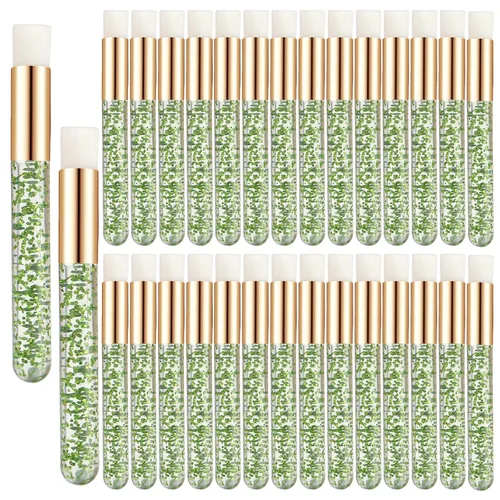 Vista 18 de 30 cepillos de champú de pestañas de cristal, cepillo de limpieza de pestañas, cepillos de maquillaje suaves para limpieza de extensiones