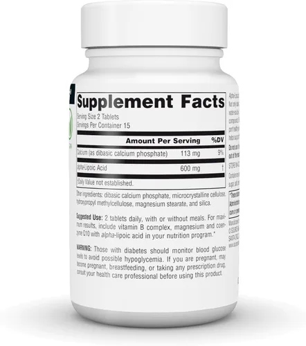Vista 3 de Source Naturals Ácido alfa lipoico, 300 mg - 30 tabletas veganas
