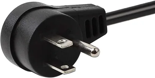 Vista 4 de Cable adaptador de enchufe de ángulo recto (ángulo abajo) de 15 amperios a 20 amperios, listado por UL, 14 AWG (1 pie), NEMA 5-15P a 5-15/20R