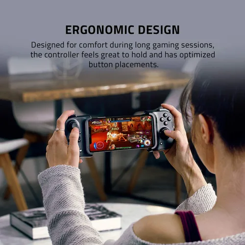 Vista 5 de Razer Kishi Mobile Game Controller Gamepad for iPhone iOS Works with most iPhones X 11 12 13 13 Max - Apple Arcade Tienda Luna Google Stadia